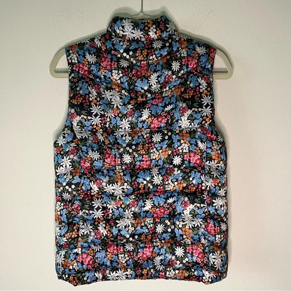 Zara Girls Floral Puffer Vest Full Zip Quilted Padded Sleeveless Jacket 13/14